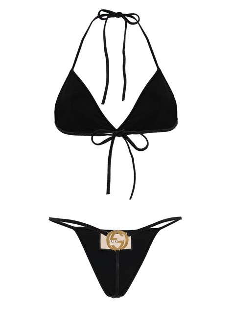 brown gucci chain bikini|Gucci interlocking g jersey.